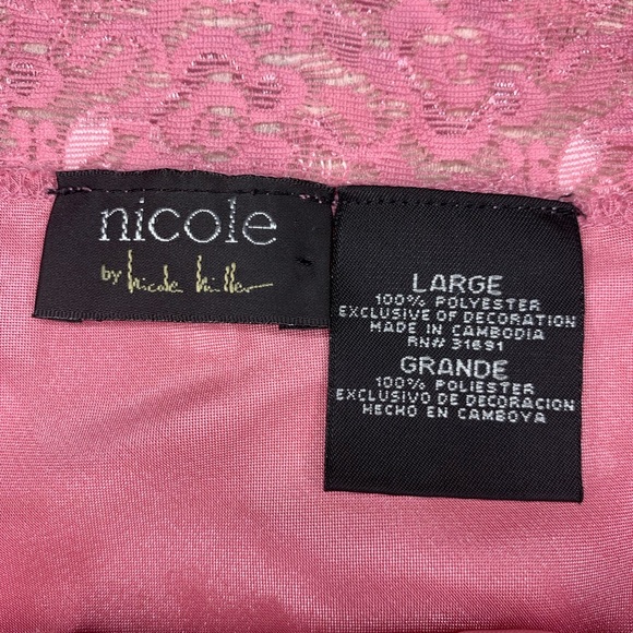 Y2K Nicole by Nicole Miller Pink Lace Cami - Picture 2 of 4